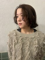 ニーム(nimes)&nbsp;hibico パーマスタイル×オリーブベージュ