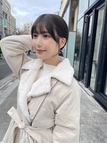 ノラ ヘアーサロン(NORA HAIR SALON) ナチュラル小顔前髪あり後れ毛サイドバング結べるボブくびれヘア