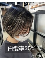 アンドグレイ 千葉船橋店(and gray.) 白髪率25%今から始める頭皮ケア×白髪ぼかしハイライト