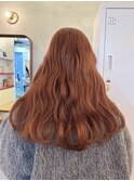 ブリーチなしダブルカラーオレンジベージュ