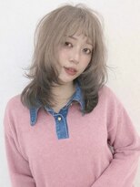 アクシス 栄店(`AXIS)&nbsp;平田/ワンホンレイヤー/ミルクティーブロンド/ダークブルー/栄