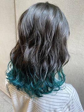 オーストヘアジジ(Aust hair Gigi) 裾カラー　GLAY×green   kiyo