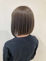 ロロン(LORONG) ミディアムボブ ブリーチなし オリーブベージュ