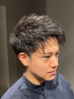 ビーダンディー(Bee dandy)&nbsp;短髪黒髪 ツーブロックベリーショート 無造作アップバング