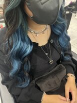 ヘアーデザイン ジェルム(Hair Design germe)&nbsp;派手髪青インナー / YUDU