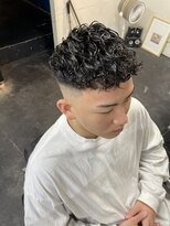メリケンバーバーショップ フクオカ(MERICAN BARBERSHOP FUK)&nbsp;メンズショートパーマフェード束感