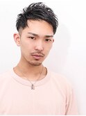 束感ショートマッシュパーマウルフ波巻きハイライト284