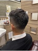 30代40代ビジネス七三フェードスタイル