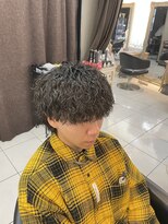 アイズ 海老名(AIZU)&nbsp;ツイストスパイラルパーマ　ウルフパーマ　メンズウルフ　理容室