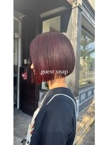 シエル(Ciel)&nbsp;【ciel】ワンカラー・バーガンディレッド×ぱつっとボブ