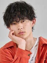 波巻きパーマメンズツイストスパイラルパーマツーブロック