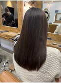 20代30代柔らかセミロング ラベンダーブラウン