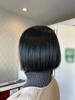 スウィッチグラン(hair salon switch grand) ボブスタイル×つやつやブルーグリーン