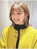 【Say.福岡】切りっぱなしボブ×イヤリングカラー×フェミニン