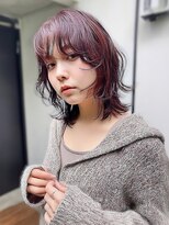 ロイオブジゼル(roi of GiseL)&nbsp;ミディアム　ウルフヘア　レイヤーカット　暖色カラー　20代
