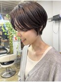 NUDE20代30代ハンサムショート大人ショートボブ前髪なしショート