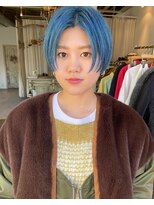 ベルエキップ(belle equipe)&nbsp;シアンブルーセンターパートショート