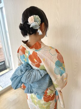 アクイール(ACCUEILLIR) カチモリヘア×浴衣着付けアレンジ