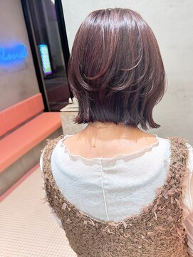 ロンドポレール 北千住(Lond polaire) くびれヘア/アプリコットオレンジ/レイヤー/ショートボブ/韓国