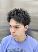 スパイキーショート ニュアンスパーマ