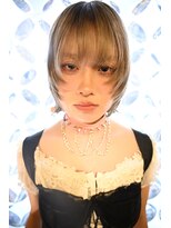 キジ(KIJI) レイヤーボブ/ミルクティーベージュ/ベージュカラー/ハイトーン