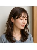 髪質改善セミロングデジタルパーマ　20代 30代 40代 50代 60代