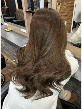 ラピス 横浜(Lapis) 王道ブラウン韓国風レイヤーカットブリーチカラーシールエクステ