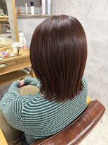 ナチュラル グロー 仙台駅前店(Natural grow)&nbsp;パープルブラウン/切りっぱなしボブ