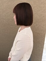 ビファインべクス(Befine becs)&nbsp;［ブリーチなし］切りっぱなしボブ×明るめピンクベージュ