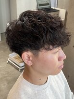 ブルニール 中崎町(BLEUNIR) シャドウパーマ 無造作 韓国メンズ シースルーマッシュ