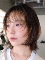 テクネ 天神大名(techne)&nbsp;天神大名今泉ミディアムハッシュボブ小顔韓国風バタフライカット