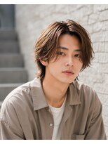 MEN's Baguz MEN'Sカット/ MEN'Sパーマ/ MEN'Sカラー 韓国ミディアム×フェザーカール×センターパートレイヤー