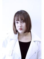 ココ 本八幡(KOKO)&nbsp;黒髪クラゲヘアーオリーブグレー小顔ココアベージュ丸型卵型ボブ