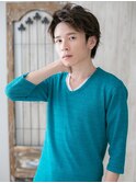ワイルドアップバングのニュアンスカラーショートO