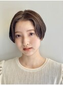 アッシュベージュ×女子感ショート