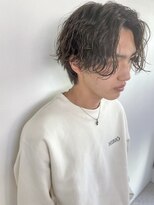 ヒビヲ(HIBIO)&nbsp;ツイストスパイラルパーマツーブロックメンズマッシュメンズヘア