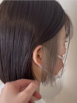 フレイムスヘアデザイン(FRAMES hair design) ☆インナーシルバー×シンプルボブ☆