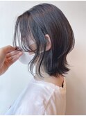 【morio 原宿】大人インナーカラー オリーブ ウルフレイヤー