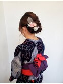 ロングふわふわシニヨン