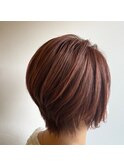 ショートボブ×秋カラー