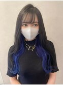 【町田/Luxo by Afinar】インナーカラー×ディープブルー