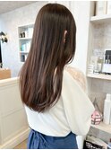 福山市美容室Caary人気 春ナチュラルストレートロングヘア