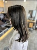 20代30代40代前髪パーマ黒髪グレーベージュレイヤーロング