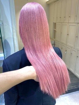 ベレーザ 渋谷(BELEZA) 3700ミルクティーピンクハイトーンカラーベビーピンク艶髪ロング