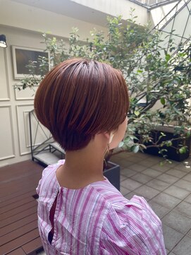 メイクス 表参道(MAKE'S omotesando) 【堀口】ソフト刈り上げショート×オレンジ