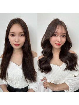 アフロートリノ(AFLOAT Leino) 大人可愛い　レイヤーカット 2waybang 前髪カット顔周りカット#