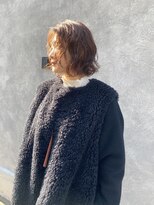 ニア 清澄白河(nir)&nbsp;【清澄白河 半個室】 ボブ × パーマ × オレンジカラー