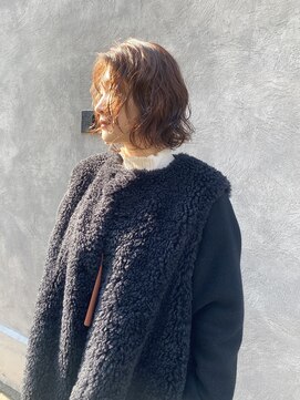 ニア 清澄白河(nir) 【清澄白河 半個室】 ボブ × パーマ × オレンジカラー