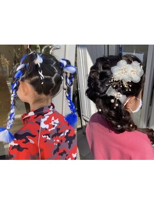 [アップスタイル2000円～/和装3000円、小中学生ヘアセット2000円、着付けも◎]特別な一日を彩るお手伝い＊