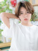 くせ毛風小顔センターパート前髪なしショートc5戸頭20代30代40代